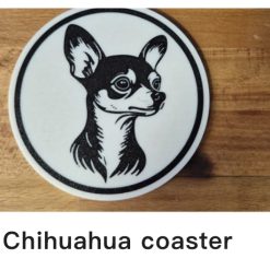 Dog Coasters Set off 4 plus Holder 57