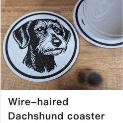 Dog Coasters Set off 4 plus Holder 55