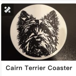 Dog Coasters Set off 4 plus Holder 54