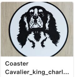 Dog Coasters Set off 4 plus Holder 65