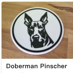 Dog Coasters Set off 4 plus Holder 64