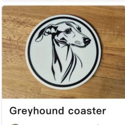 Dog Coasters Set off 4 plus Holder 63