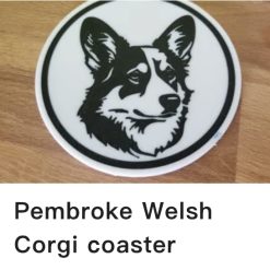 Dog Coasters Set off 4 plus Holder 62