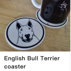 Dog Coasters Set off 4 plus Holder 60