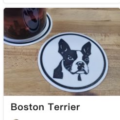 Dog Coasters Set off 4 plus Holder 66