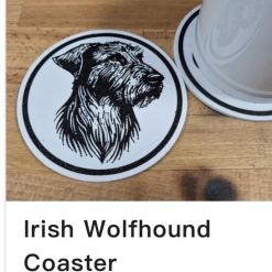 Dog Coasters Set off 4 plus Holder 74