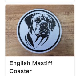 Dog Coasters Set off 4 plus Holder 71