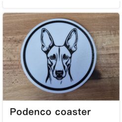 Dog Coasters Set off 4 plus Holder 68