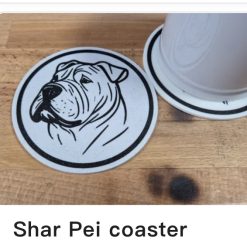 Dog Coasters Set off 4 plus Holder 69