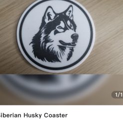 Dog Coasters Set off 4 plus Holder 79