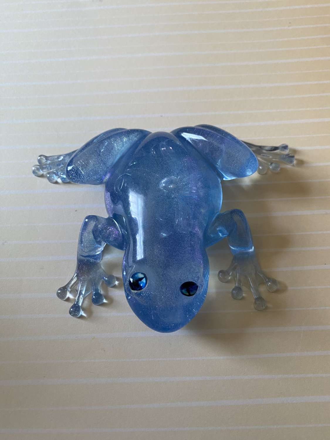 💎 Handmade Shimmery Blue Resin Frog – Unique Art Decor 💎 Handmade Shimmery Blue Resin Frog – Unique Art Decor