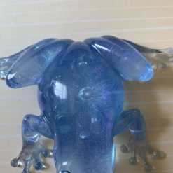 💎 Handmade Shimmery Blue Resin Frog – Unique Art Decor 2 💎 Handmade Shimmery Blue Resin Frog – Unique Art Decor 2