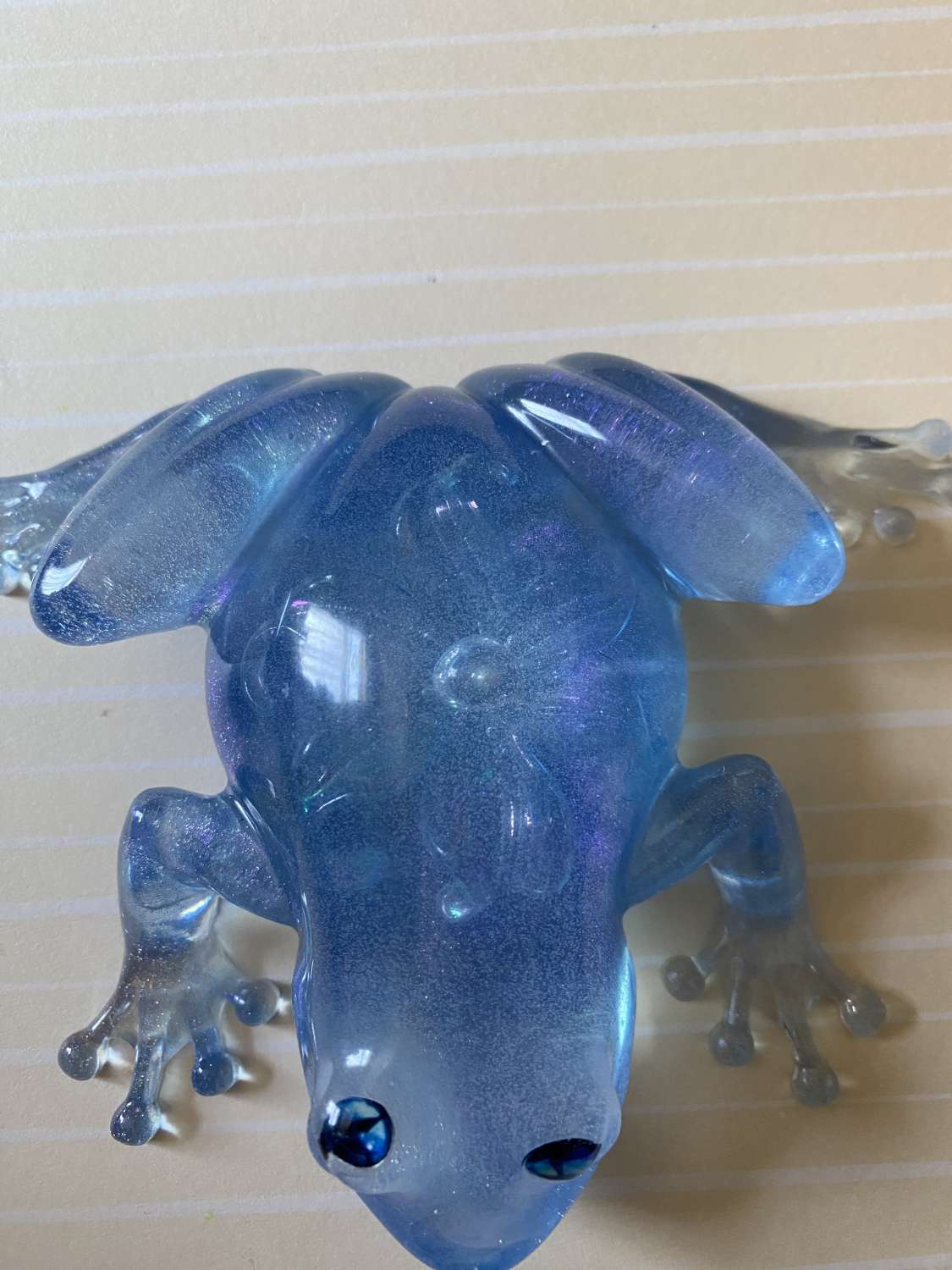 💎 Handmade Shimmery Blue Resin Frog – Unique Art Decor 💎 Handmade Shimmery Blue Resin Frog – Unique Art Decor