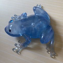 💎 Handmade Shimmery Blue Resin Frog – Unique Art Decor 3 💎 Handmade Shimmery Blue Resin Frog – Unique Art Decor 3