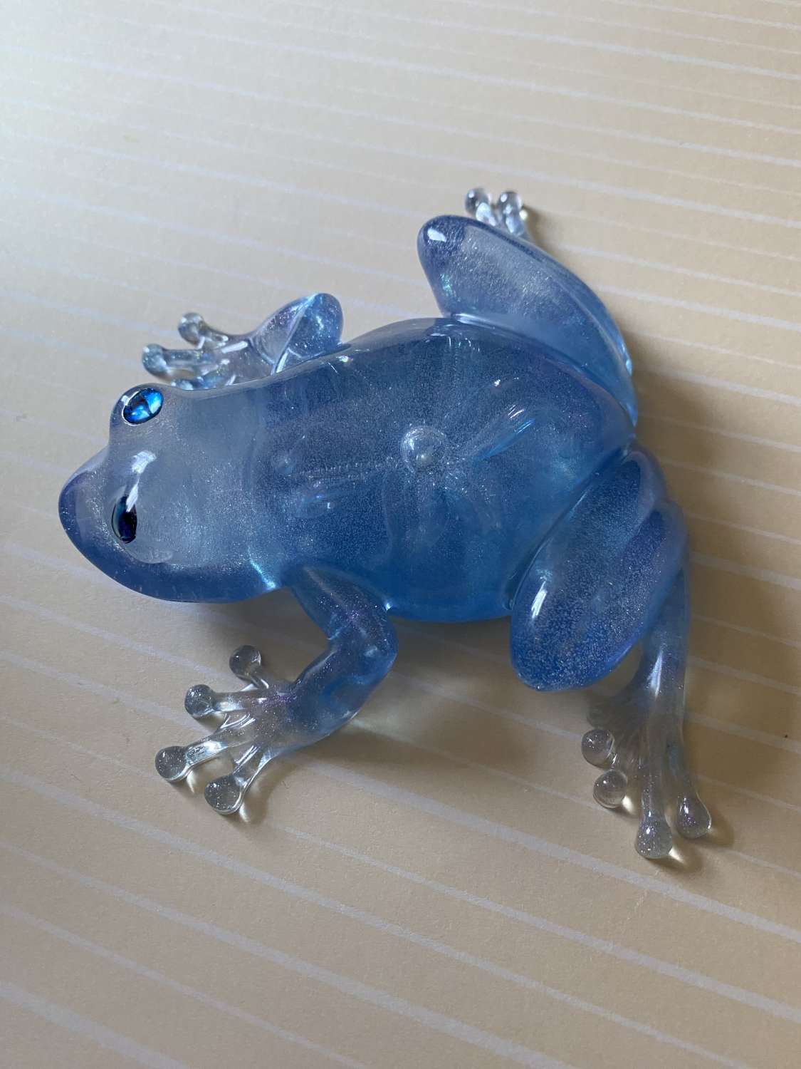 💎 Handmade Shimmery Blue Resin Frog – Unique Art Decor 💎 Handmade Shimmery Blue Resin Frog – Unique Art Decor