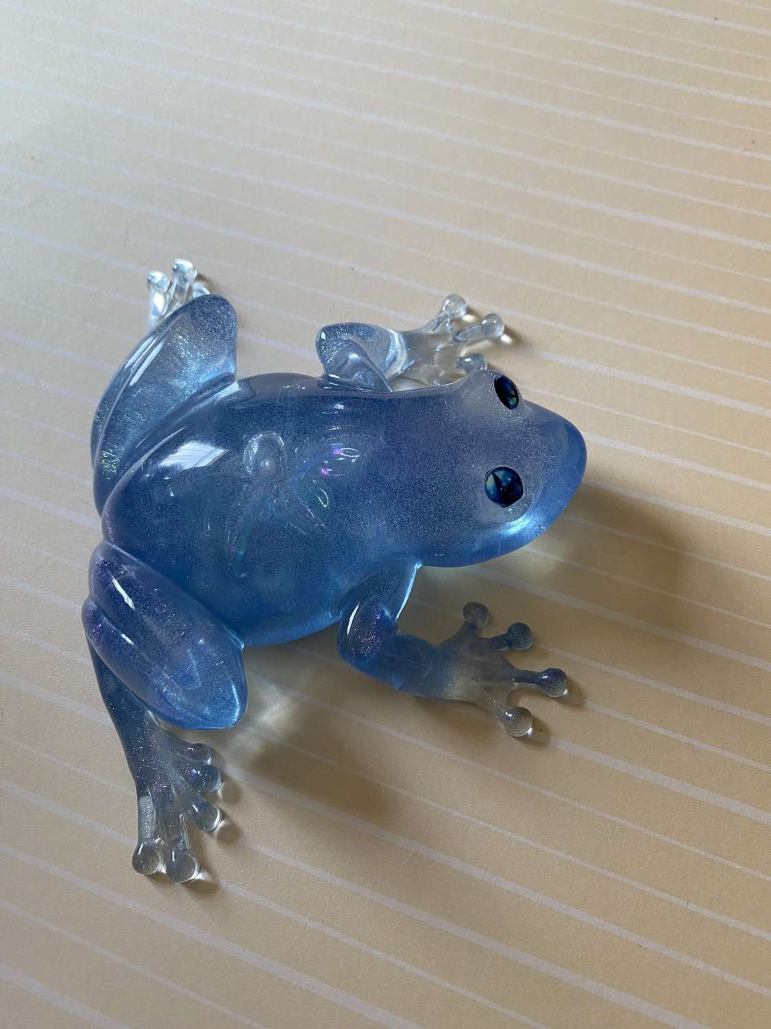 💎 Handmade Shimmery Blue Resin Frog – Unique Art Decor 💎 Handmade Shimmery Blue Resin Frog – Unique Art Decor