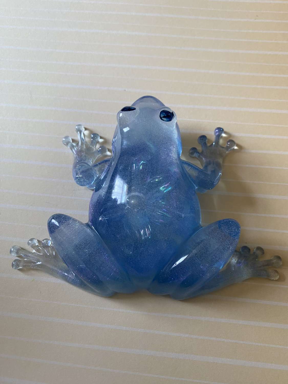 💎 Handmade Shimmery Blue Resin Frog – Unique Art Decor 💎 Handmade Shimmery Blue Resin Frog – Unique Art Decor