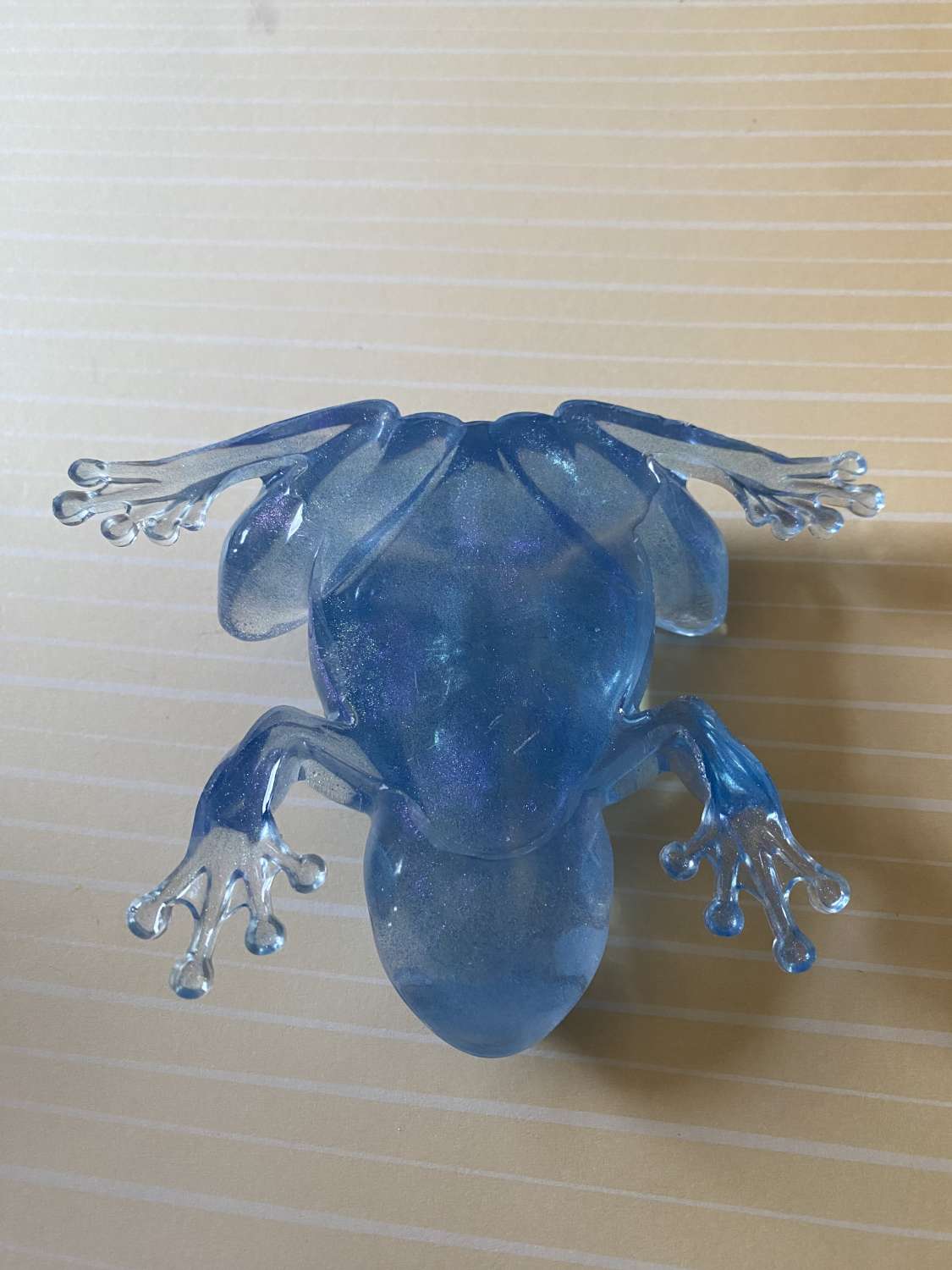 💎 Handmade Shimmery Blue Resin Frog – Unique Art Decor 💎 Handmade Shimmery Blue Resin Frog – Unique Art Decor