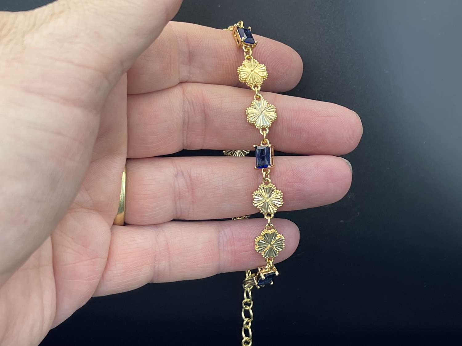 Sapphire Clover Bracelet Sapphire Clover Bracelet