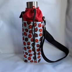 LADYBIRDS PRINT water bottle carrier/holder + FREE BOTTLE