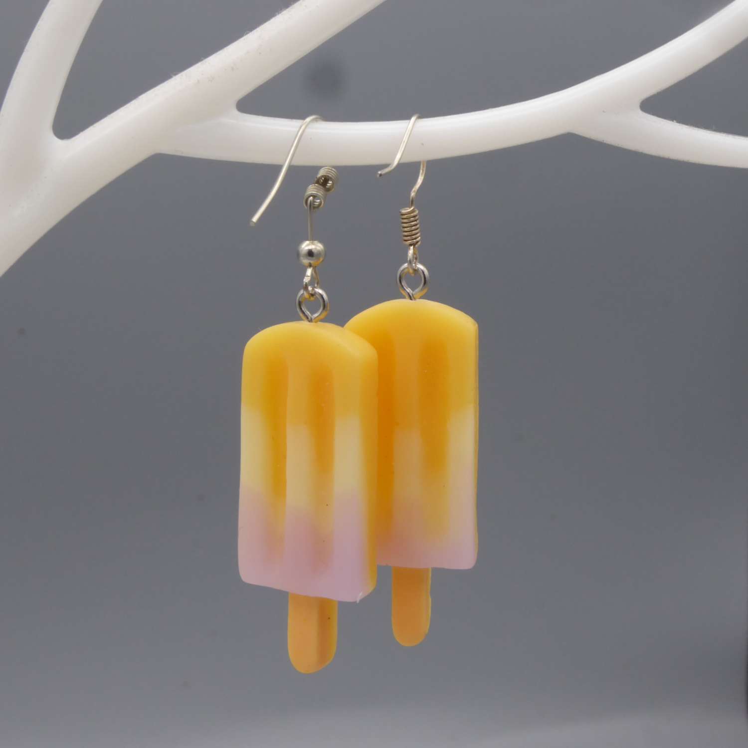 yellow-to-pink ice lolly dangle novelty earrings length 41 mm width 15 mm yellow-to-pink ice lolly dangle novelty earrings length 41 mm width 15 mm