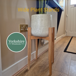 50cm Tall Oak Plant Stand WIDE VERSION