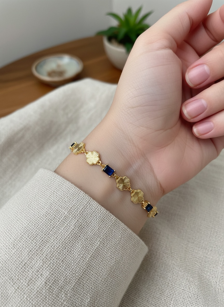 Sapphire Clover Bracelet Sapphire Clover Bracelet