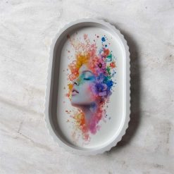 Handmade Floral Rainbow Lady Decorative Tray! 🌈🌸