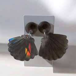 ✨ Stunning Holographic Shell Earrings – One-of-a-Kind! ✨