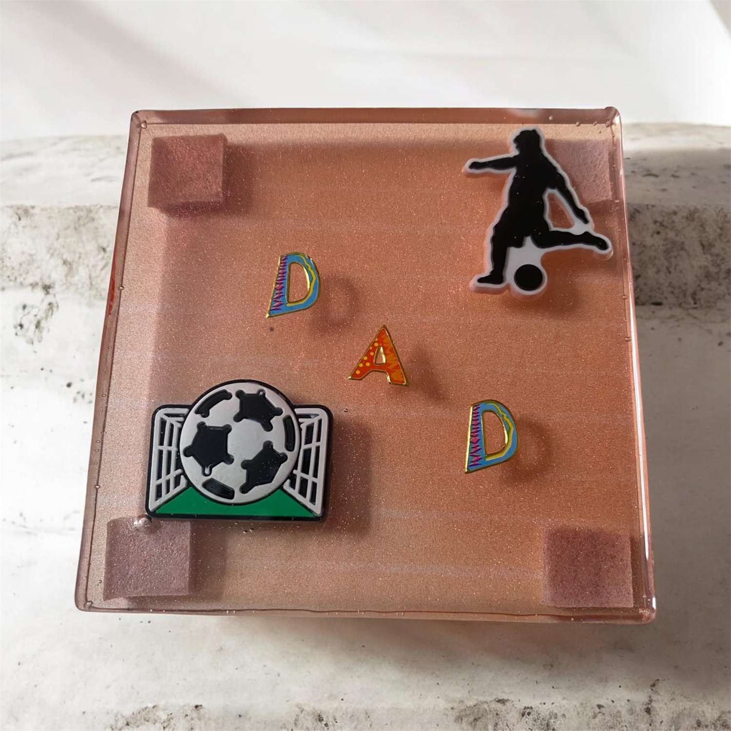 ✨ Football Dad Handmade Resin Coaster – Perfect Father’s Day Gift! ✨ ✨ Football Dad Handmade Resin Coaster – Perfect Father’s Day Gift! ✨