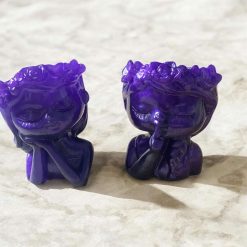 ✨ Handmade Purple Resin Goddess Trinket Pots – Set of 2 ✨