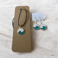 🌊 Handmade Resin Wave Jewelry Set 🌊