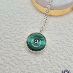 Pendant Only - Malachite Donut Sterling Silver Pendant
