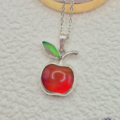 Aurora Opal Apple Sterling Silver Pendant 2 Aurora Opal Apple Sterling Silver Pendant 2