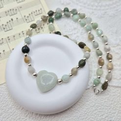 Jadeite Sterling Silver Necklace 2