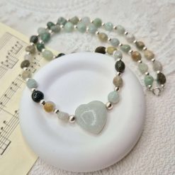 Jadeite Sterling Silver Necklace 1