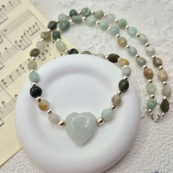 Jadeite Sterling Silver Necklace