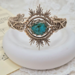 Turquoise Sterling Silver Wirework Bracelet Image