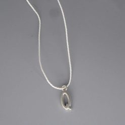 Boho white Corded Necklace letter Q necklace length 42cm pendant W7mm x L14mm
