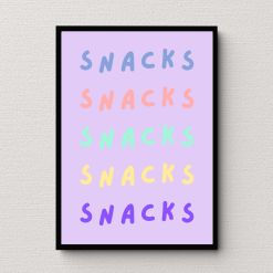 Snacks Wall Art Poster Print