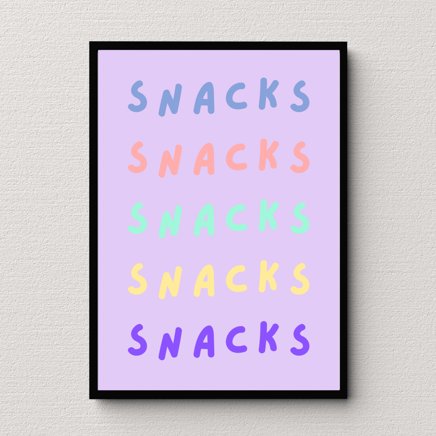 Snacks Wall Art Poster Print Snacks Wall Art Poster Print