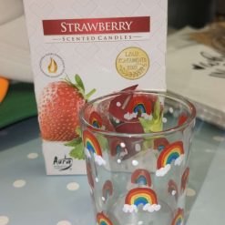 Hand-Painted Rainbow Tealight Holder & Candles