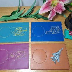 TRANSPORT Large Drinks Coaster, Mug rug - Digger, Helicopter, Car, Jet