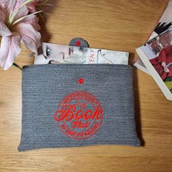 Book sleeve - ANTI-SOCIAL - Grey denim