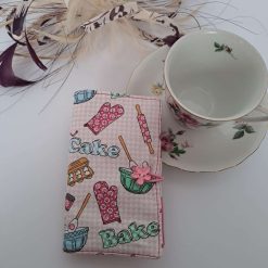 TEA WALLET - Travel tea bag holder - Filled with Twinings Tea sachets- Cake Bake print design