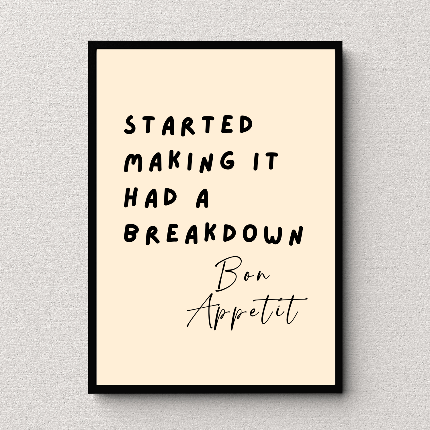Bon Appetit Wall Art Poster Print Bon Appetit Wall Art Poster Print