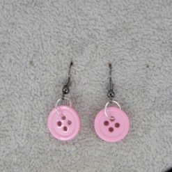 pink button earrings length 13mm width 13mm 2 pink button earrings length 13mm width 13mm 2