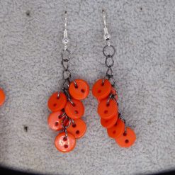orange button earrings length 27mm width 21mm 2