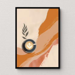 Cafe Latte Wall Art Poster Print