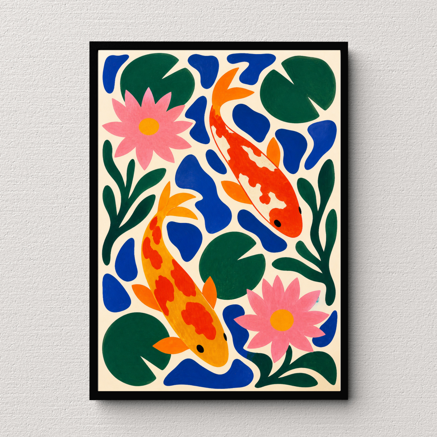Cartoon Karp Wall Art Poster Print Cartoon Karp Wall Art Poster Print